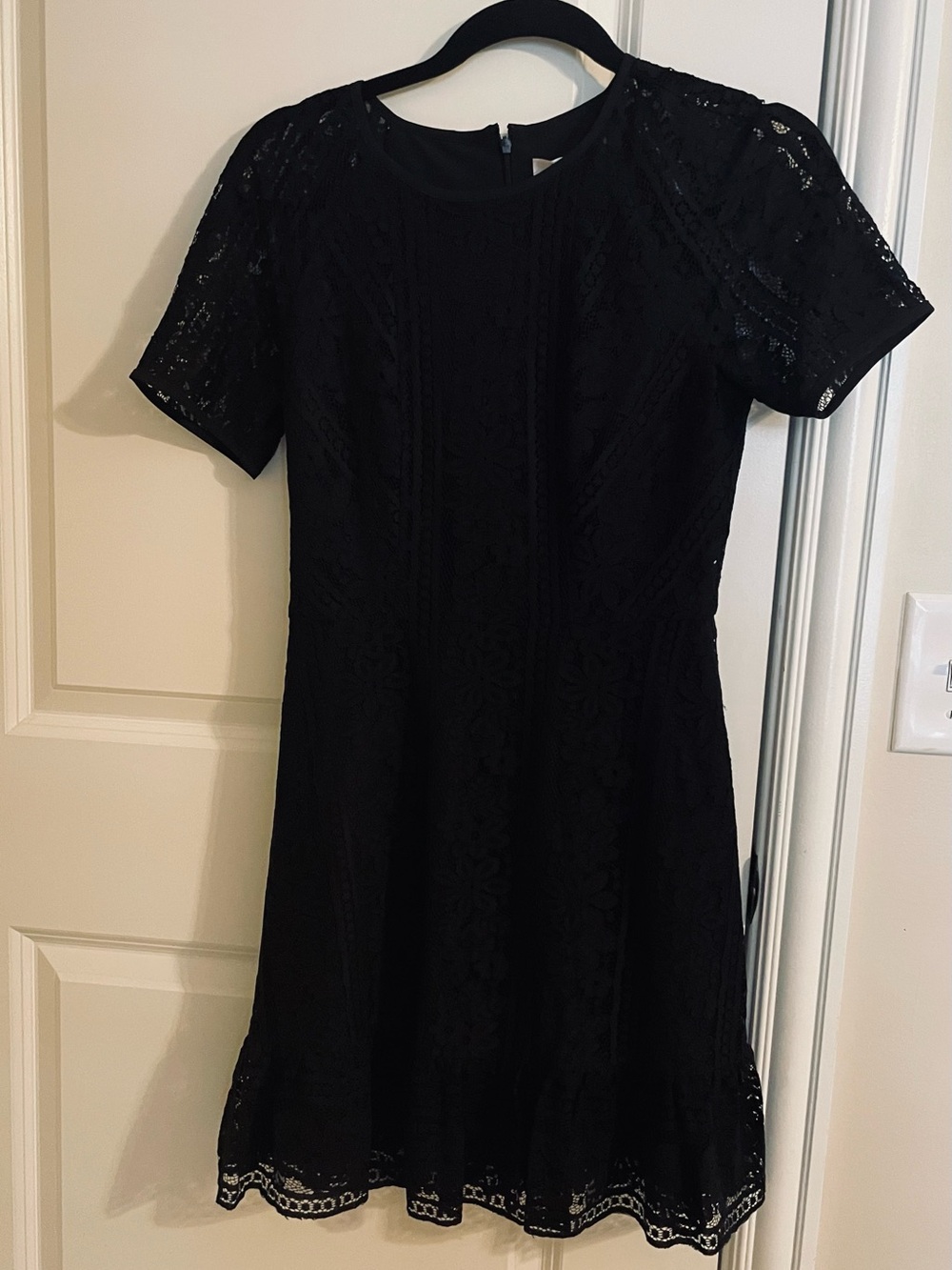 Wayf Black Lace Mini Dress